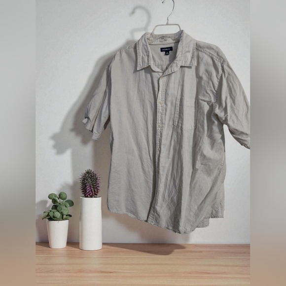 Croft & Barrow Casual Button Down Men's Shirt Off White Size X-Large (EUC) - Picture 2 of 11